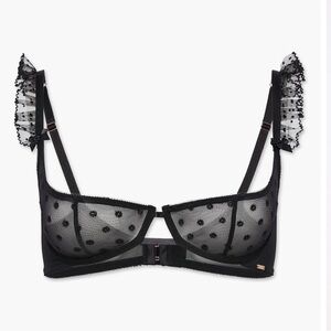 Savage X Fenty Ruffle Luv Embroidered  Quarter Cup Bra